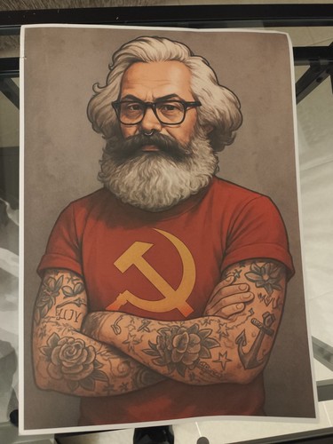 Poster karl marx hipster - marx,