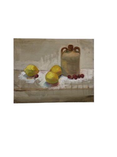 Quadro vintage olio tela - olio, su