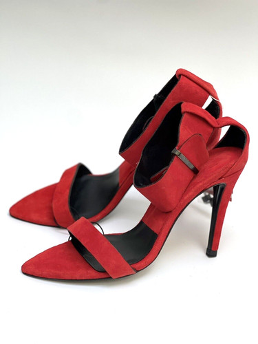 Zara pelle rossa caviglia - zara,