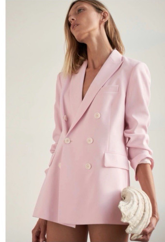 Blazer donna doppiopetto rosa