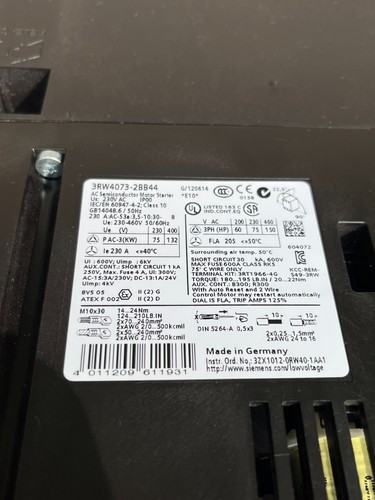 3rw4073 2bb44 new siemens - 3rw4073-2bb44,