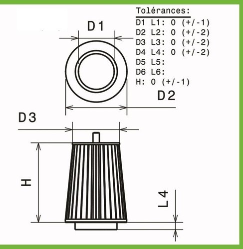 Filtre air green pour - filtre,