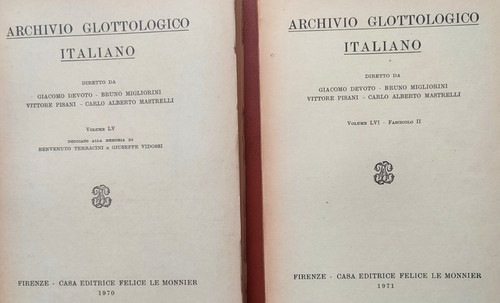Archivio glottologico italiano - archivio,