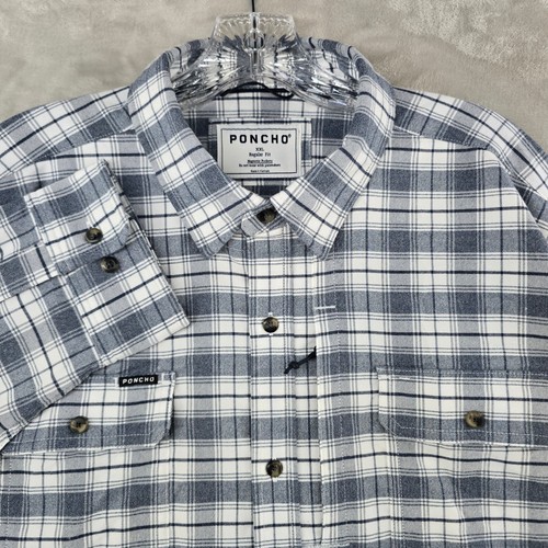 Poncho flanella uomo xxl blu - poncho,