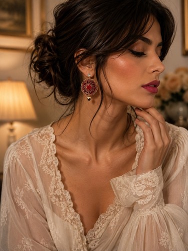 Orecchini uncinetto filo lurex - orecchini,
