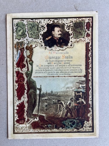 Cartolina militare stalin - cartolina,