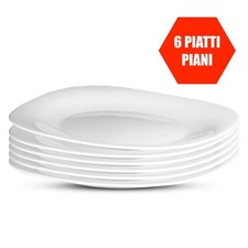6 Piatti Piani Quadrati Linea