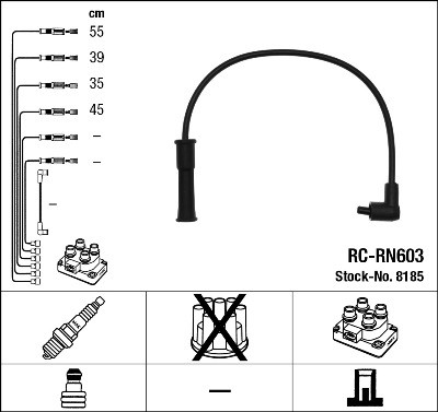 Kit tubi accensione 8185 - , ngk