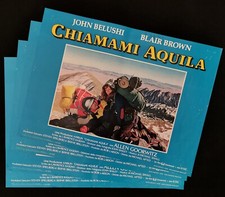 CHIAMAMI AQUILA set 4 fotobuste poster John Belushi Continental Divide X25