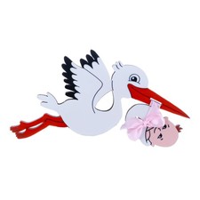 Stork holding Boy Fridge