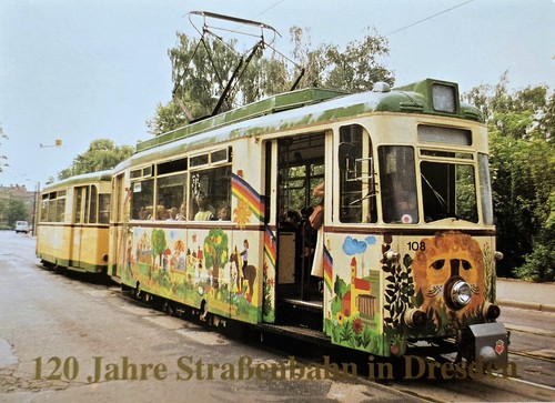 Cartolina dresda tram - tram, per