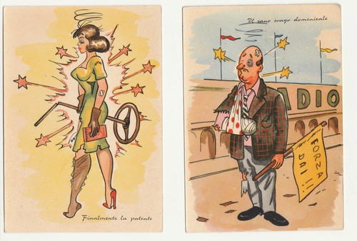 Lotto cartoline umoristiche - lotto,