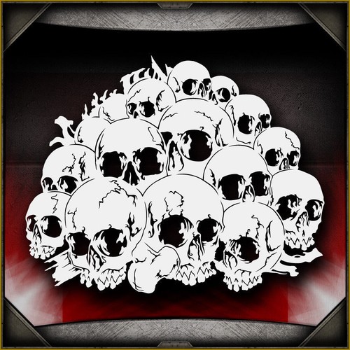 Skull background modello - skull, 11