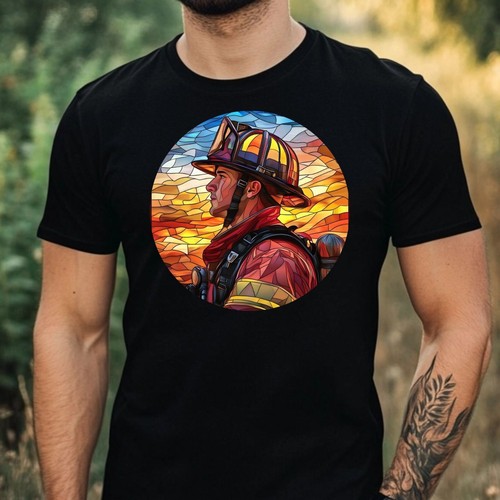 Shirt uomo pompiere vetro - t-shirt,