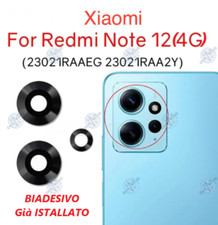 VETRO FOTOCAMERA POSTERIORE VETRINO CAMERA x XIAOMI REDMI NOTE 12 4G   BIADESIVO