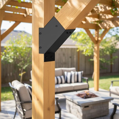 Pezzi staffe pergola - 4, angolo
