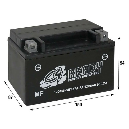 Batteria precaricata gel - c4, a