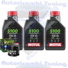 Kit Tagliando Olio Motul 5100 10W40 + Filtro Per Gilera Scooter 125 Arcore   