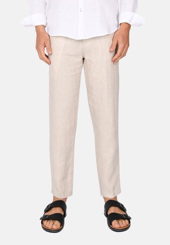Pantaloni uomo lino - in, 100%