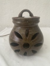 Lampe en grès émaillé. A