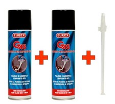 2 BOMBOLETTE GAS ADDITIVO PULITORE PER IMPIANTI AUTO GPL + 1 CANNUCCIA