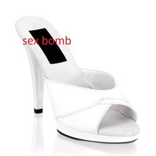 SEXY sabot SANDALI PELLE tacco