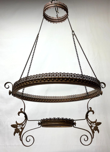 Lampadario antico cherosene - lampadario,