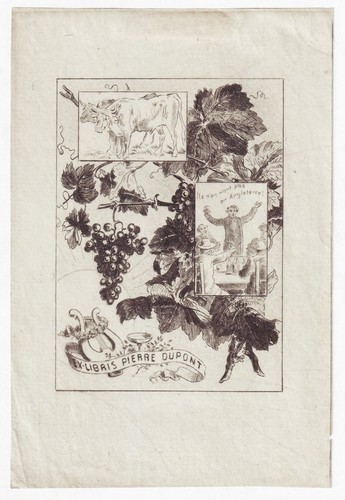 Exlibris pierre antoine dupont - exlibris, pierre-antoine