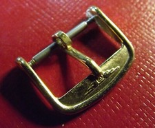 LONGINES - ORIIGINAL  '80 BUCKLE 16 mm INSIDE - YELLOW GOLD COLOR - SWISS MADE