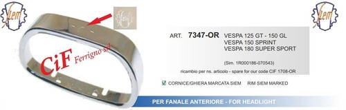Cornice fanale faro - faro, anteriore