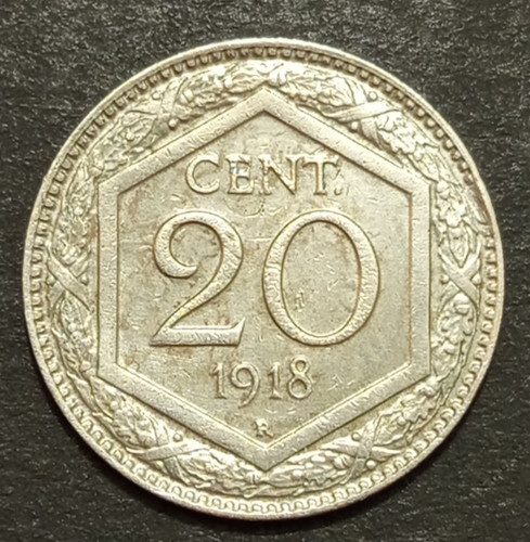 Centesimi lire esagono 1918 - esagono,