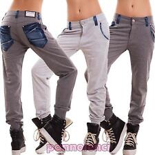 Pantaloni donna tuta cavallo basso harem polsini dettagli jeans sexy nuovi K5802