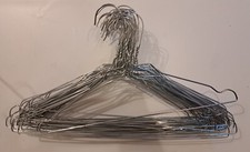 Set 50 grucce metallo cromato lavanderia 45 cm circa salvaspazio miste