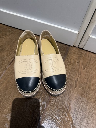 Chanel espadrillas tela ecru - , e