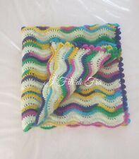 SET COPERTINA NEONATO FATTA A MANO ALL'UNCINETTO IN LANA MERINOS BABY HANDMADE