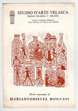 Invito Mostra personale di MARIANTONIETTA BIOLCATI. Studio d'Arte Velasca