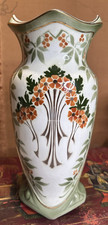 Vecchio vaso in ceramica - fiori - K G Luneville / liberty