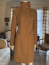 Cappotto Zara donna cammello marrone 100% lana cinturino colletto tasche foderato zip tg M/L