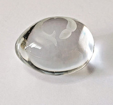 EKENAS Svezia fermacarte a forma di uovo taglio cristallo piombo fine PICSES inciso