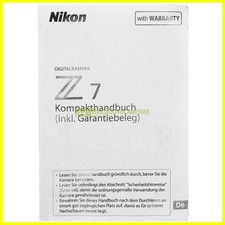 Nikon Z7 Kompakthandbuch Deutsch. User manual.