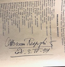 Autografi, OTTORINO RESPIGHI, RICCARDO MALIPIERO, MICHELANGELO ABBADO E Altri.