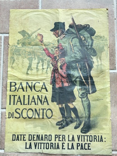 Vecchio manifesto banca - manifesto,