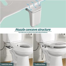 SAMODRA B006 Attacco per WC bidet non elettrico con doppi ugelli