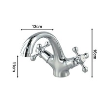 Rubinetto bagno ottone classico vintage doppia maniglia girevole design per case