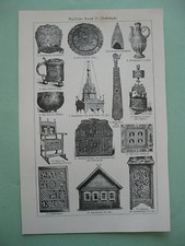 stampa antica RUSSISCHE KUNST