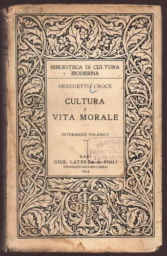 Croce cultura e vita - "cultura,