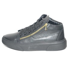 Sneakers alta in vera pelle