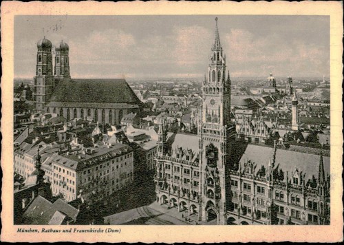 Cartolina munchen rathaus - cartolina,