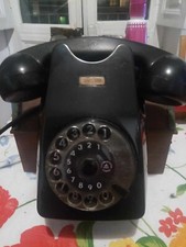 Telefono A Disco A Muro Auso Siemens Vintage Nero