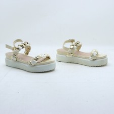 Braccialini Sandalo con zeppa usato numero 37 (SS3643) bianco pelle donna